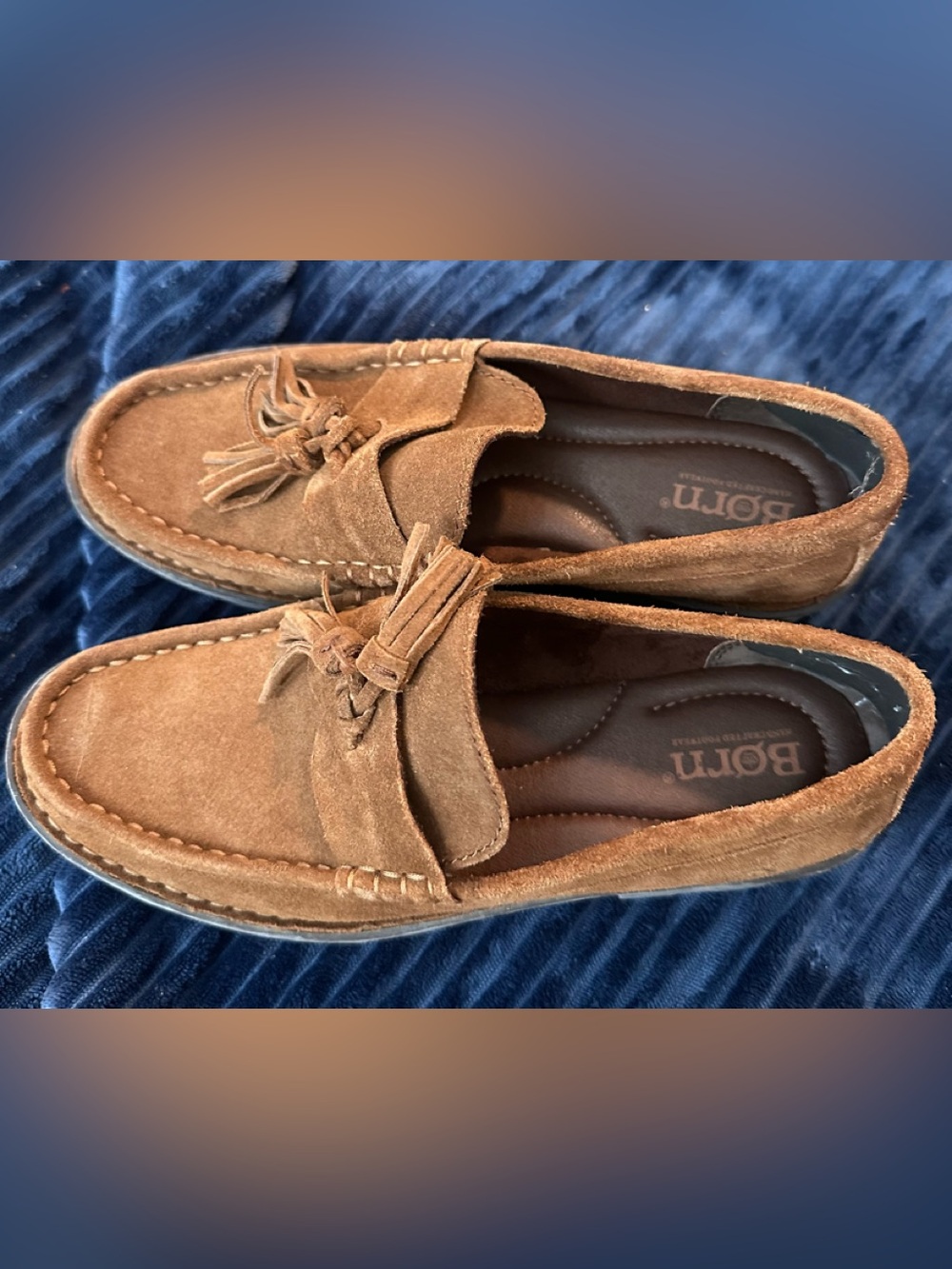 Born Women's Brown Suede Tassel Loafers